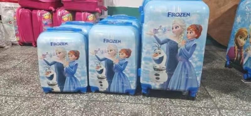 Liebenswertes Mädchen Besonderes Design Farbenfroher Koffer Set Zeichentrickfilm Kinder Kinder Gepäck