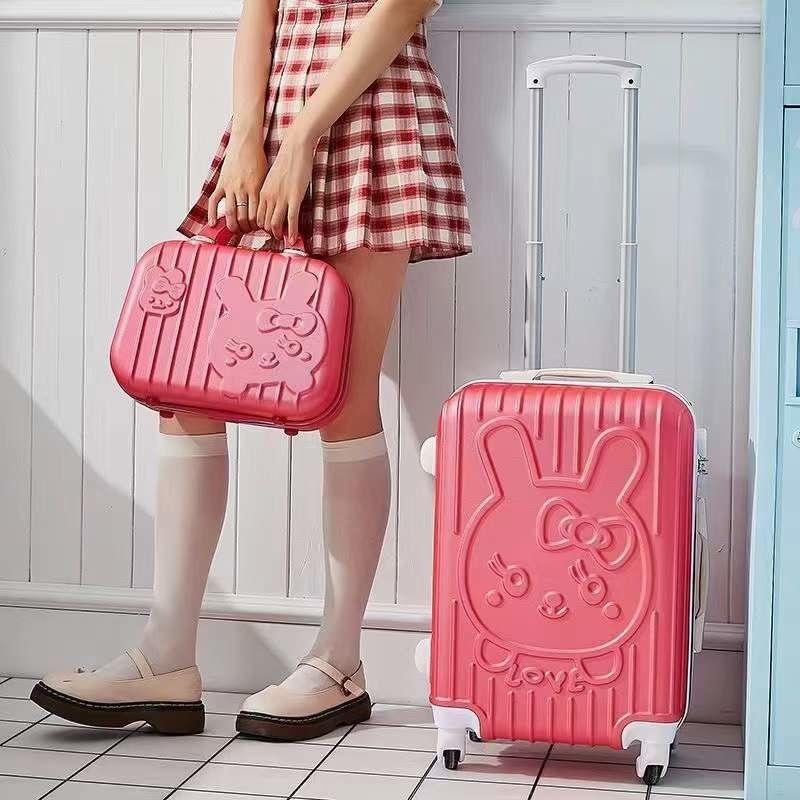 Billige Cartoon-ABS-Gepäckstücke 14 20 24 Zoll Reisewagen Taschen 4 Rad Gepäckkoffer mit Kombinationsschloss