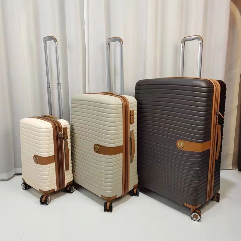 PP-Koffer Gepäck 20 24 28 Zoll Reisetaschen Gepäckwagen Kofferwagen-Set Schweigendes Universalrad