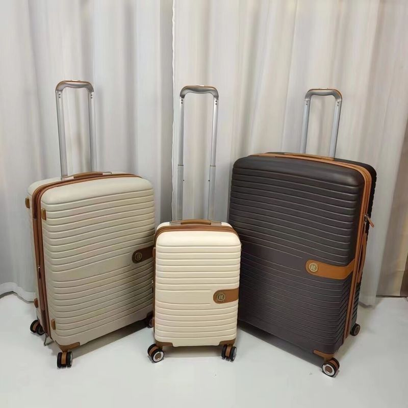 PP-Koffer Gepäck 20 24 28 Zoll Reisetaschen Gepäckwagen Kofferwagen-Set Schweigendes Universalrad