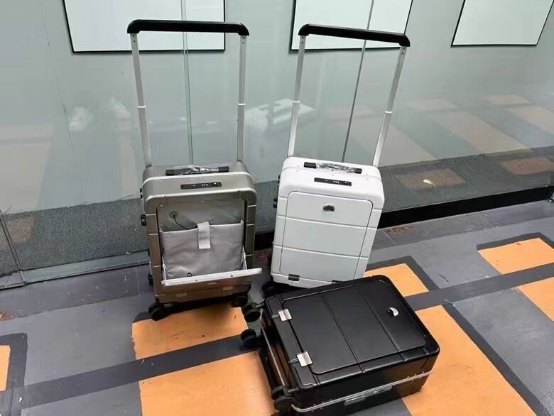 Neueste Mode Reisetaschen Trolley Gepäck Custom Koffer PC Hard Shell Koffer mit Frontöffnungs Tasche