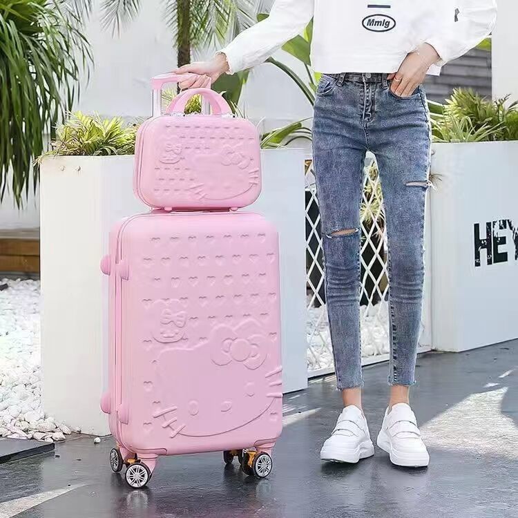 Großhändler Customized ABS Reitgepäck Großer Preis 4 Räder Trolley Tasche Kinder Reisetaschen Sets