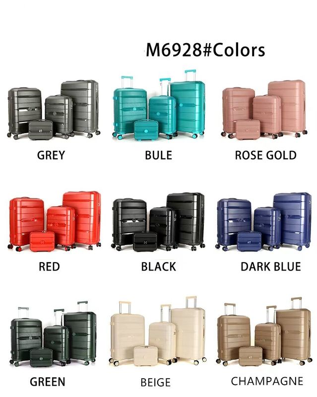 Hochwertige Reisetasche PP-Hard Case Koffer Metallrahmen Gepäck Mode Reisetasche PP-Hardshell Case