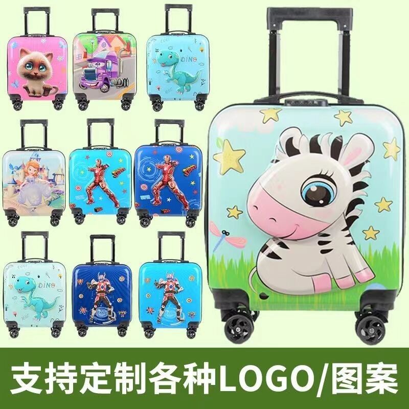 Großhandel Custom Designer ABS Trolley Case Custom Printing Gepäck Cartoon 4 Räder Koffer für Kinder