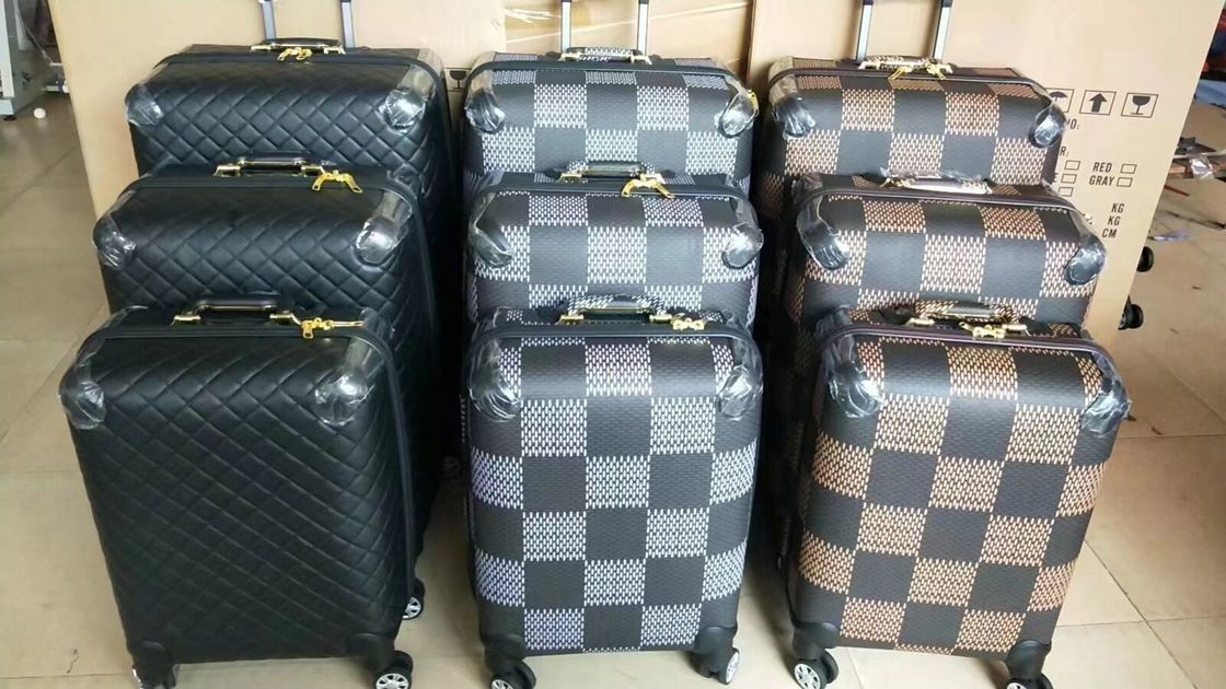 Koffer 20/24/28 Zoll OEM Custom Logo Leder Aluminium Trolley Koffer Luxus-Gepäck-Sets