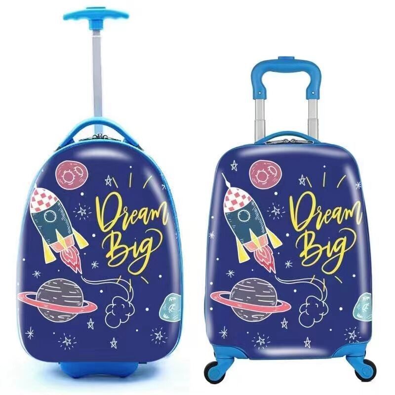 Warm verkaufter 4 Rad Spinner Gepäck Kinder Reisewagen Tasche Schultasche Plastikkoffer Lagerung