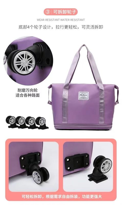 Großhandel Erweiterbare Klapptasche Wasserdichte Trocken-Nass-Tasche Organisator Wochenende Reise Gepäckstücke mit Rädern