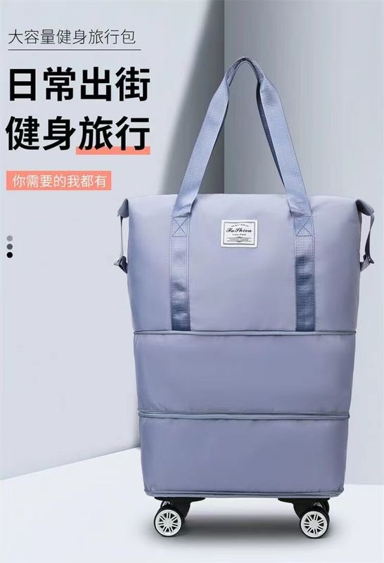 Klapptasche mit Rädern Wasserdichte Schulter Outdoor-Taschen Reisetaschen Duffel Klapptasche