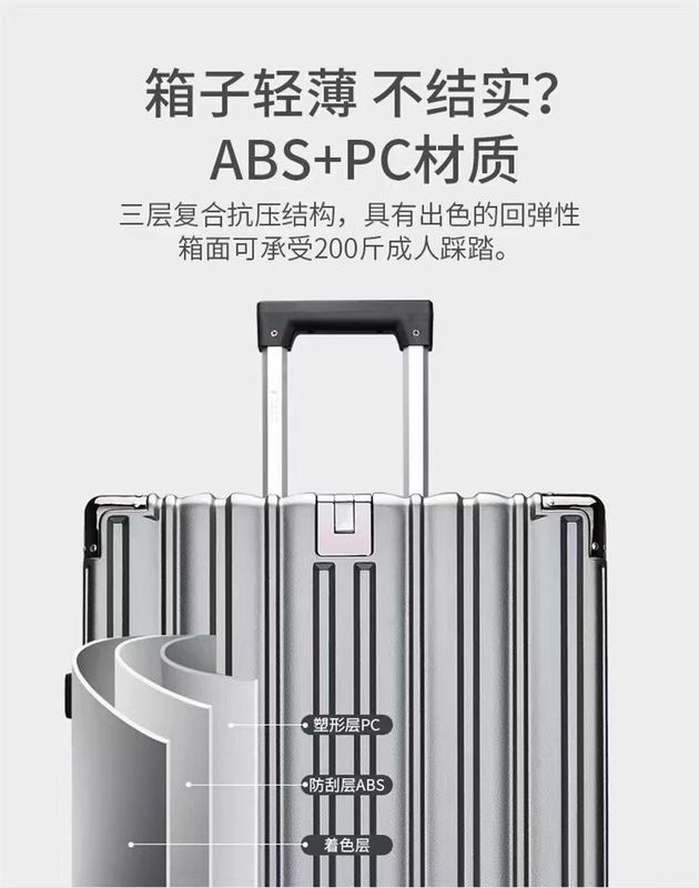 Aluminiumrahmen Handgepäck Stumm Universal Rad Trolley Fall auf Lager Großkapazität Gepäck Gepäck Trolley Tasche