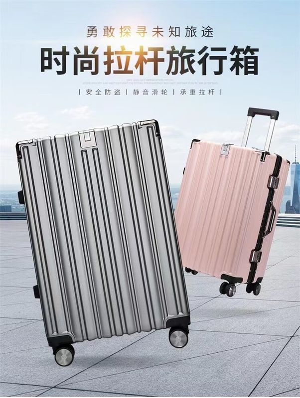 Aluminiumrahmen Handgepäck Stumm Universal Rad Trolley Fall auf Lager Großkapazität Gepäck Gepäck Trolley Tasche