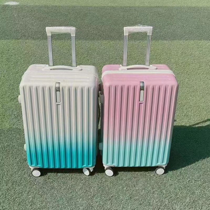 Farben des Regenbogens Hersteller Custom Logo ABS Material Hart Trolley Reise Reißverschluss Koffer Gepäck