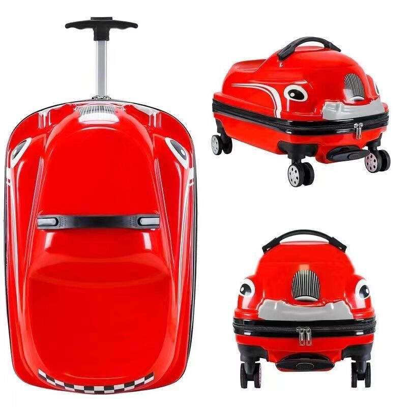 Hochwertige Kinder-Reisetaschen Gepäck Auto-Form Hard Shell ABS PC Gepäck Koffer Kinder Reisetaschen Trolleyboggen Gepäck