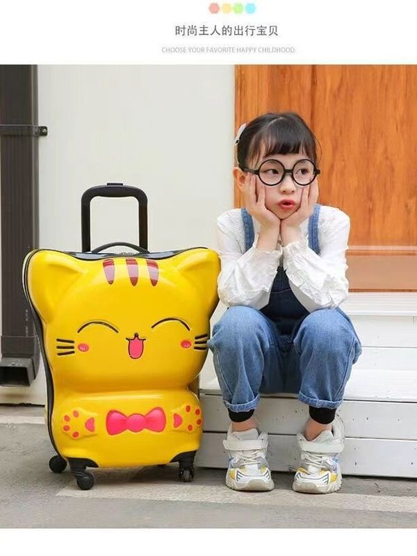 Reisetasche auf Rädern Kinder Rundgepäck Kabinenwagen Tasche Süße kleine Kiste