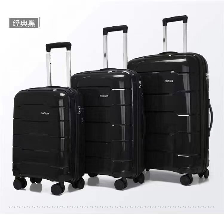 PP-Material Sprengsicherung Reißverschluss Koffer 20 24 28 Drei-Stücke Koffer Universalrad Passwort Boarding Trolley Box