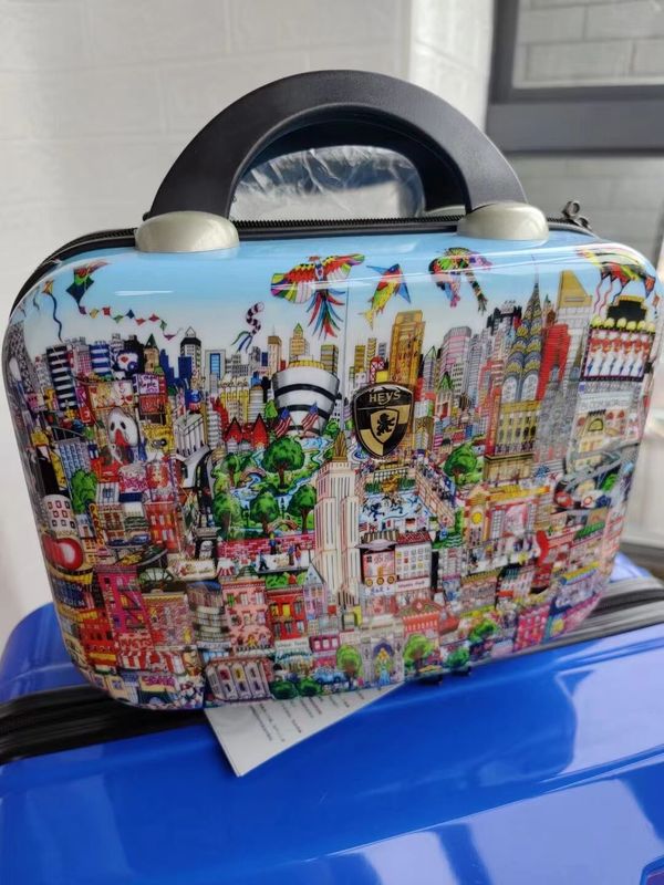 Hochwertige China Fabrik Farbenfrohe neue Design harte Schale wasserdichtes Geschenk Set Abs Großhandel Koffer Reißverschluss Reisezeit