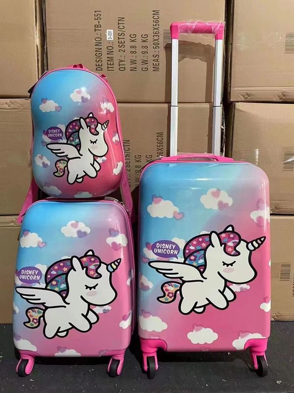 Custom Printed Cover PC Trolley Leichtgewicht Reisen 3pcs Set Koffer Reisetasche Tragen auf Gepäck Koffer