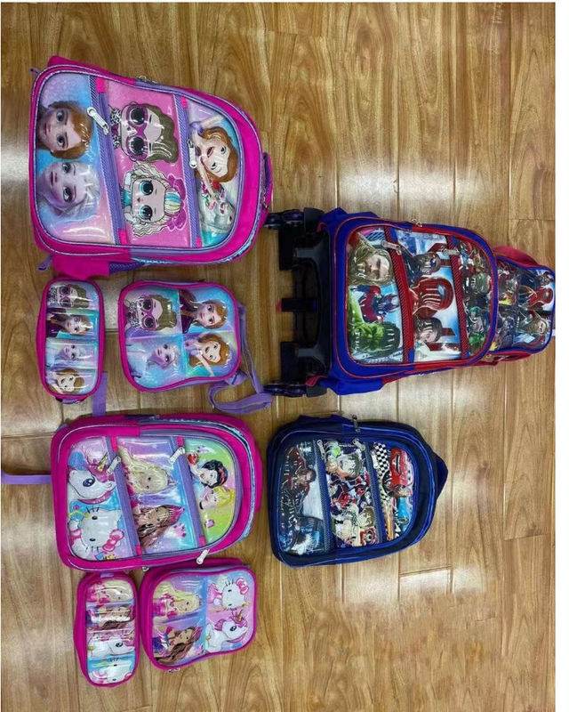 Neuer Großhandel von 3-teiligen Rucksäcken für Grundschüler der Klassen 2-3 5-6 Zeichentricktaschen