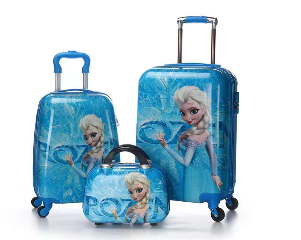 Fabrik OEM Transparent Clear Custom Design Cartoon Tier Design ABS PC Reisetaschen Kinder Koffer Gepäck