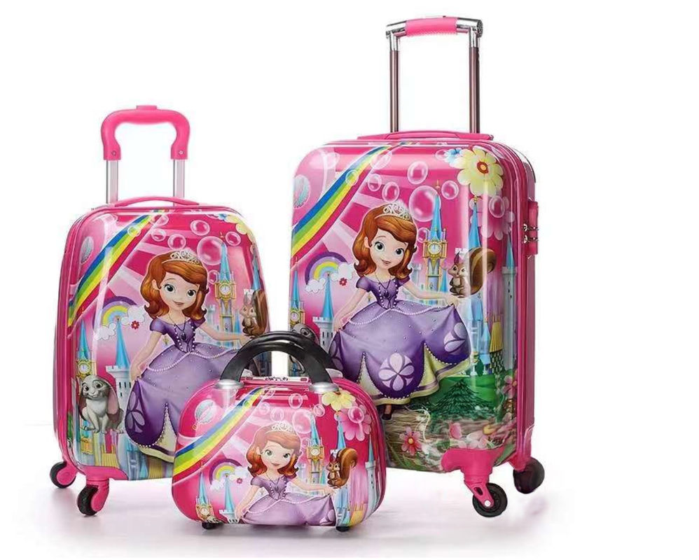 Neue Großhandel Zeichentrickfilme 13 16 20 Zoll PC Kinder Gepäck Kinder Koffer Einhorn 3d Druck Kinder Trolley