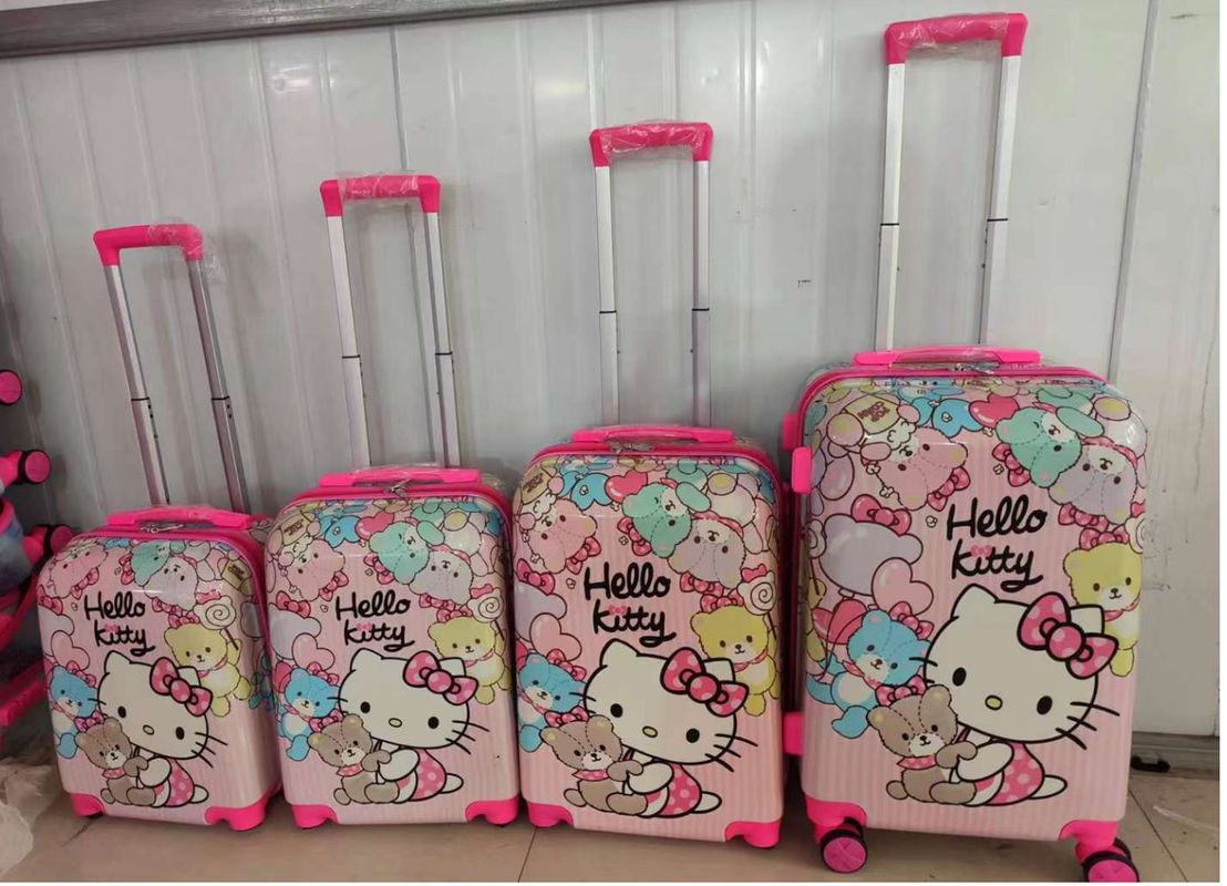 Pink Kt Baby Koffer mit Spinnradgriffe Leichtgewicht Einhörner Gepäck für Mädchen Kinder Hallo Kätzchen