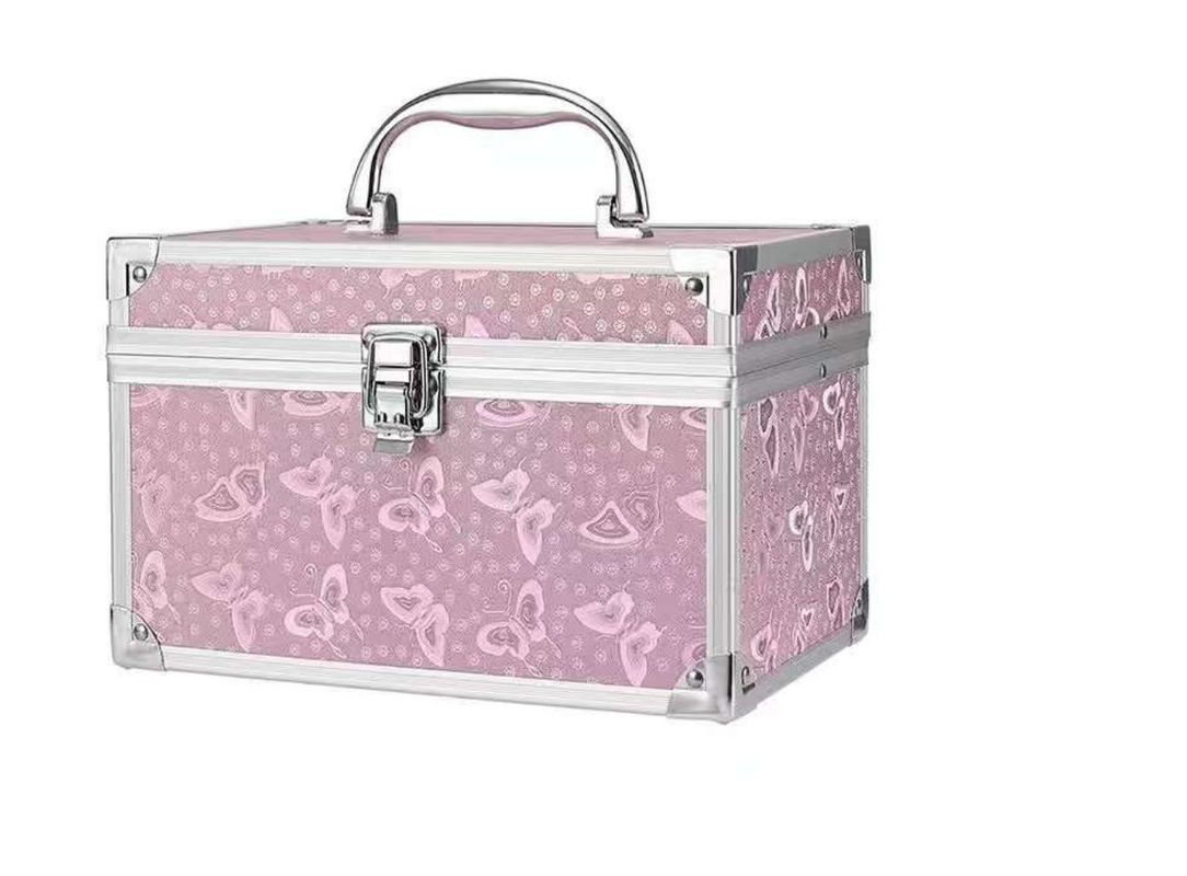 Low MOQ Vanity Case mit Spiegel Make-up Brush Case Reise Make-up Box Gepäck Aluminium Kosmetikkoffer Organisator Lagerung