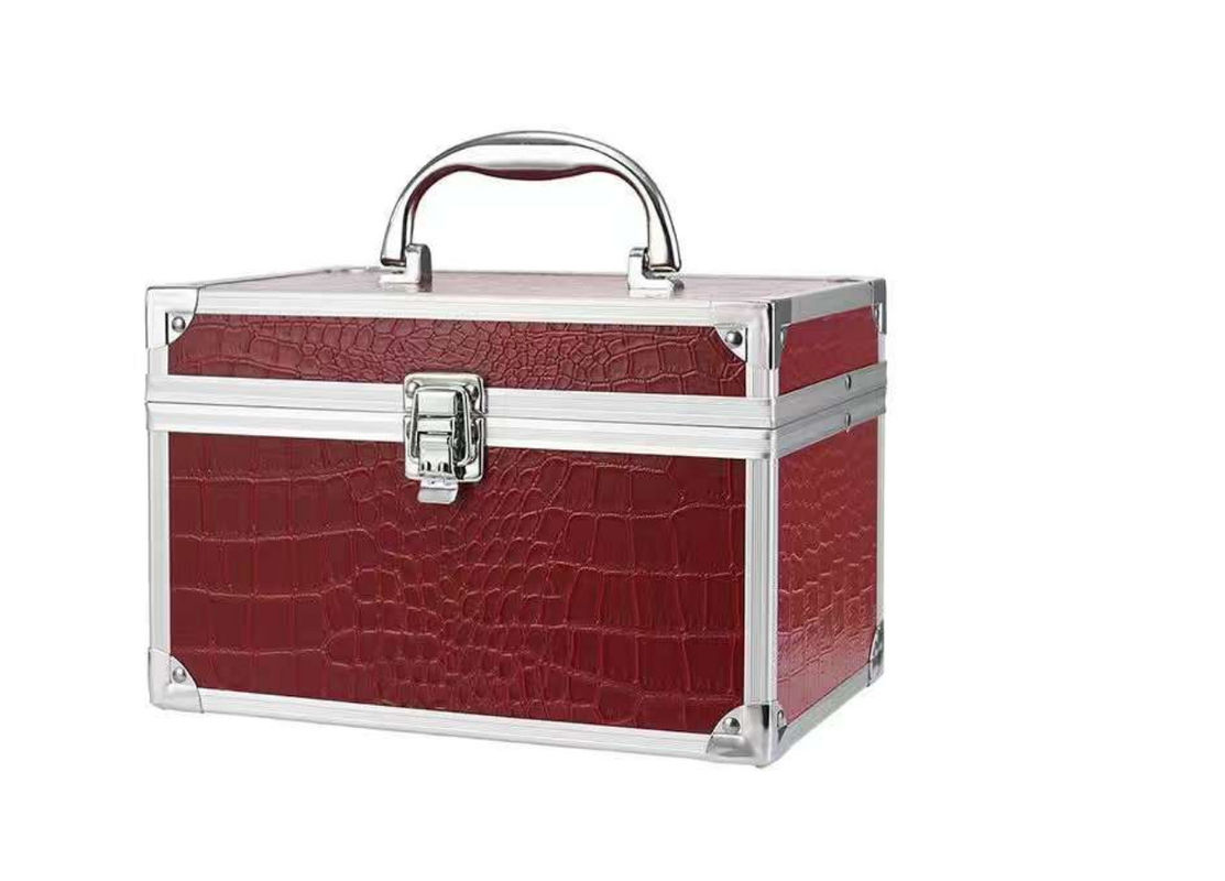 Make-up-Koffer Kosmetik-Box Make-up-Nägel Polish Case Metall-Kosmetik-Kase Mini-Aluminium langlebige Kosmetik-Reisetaschen