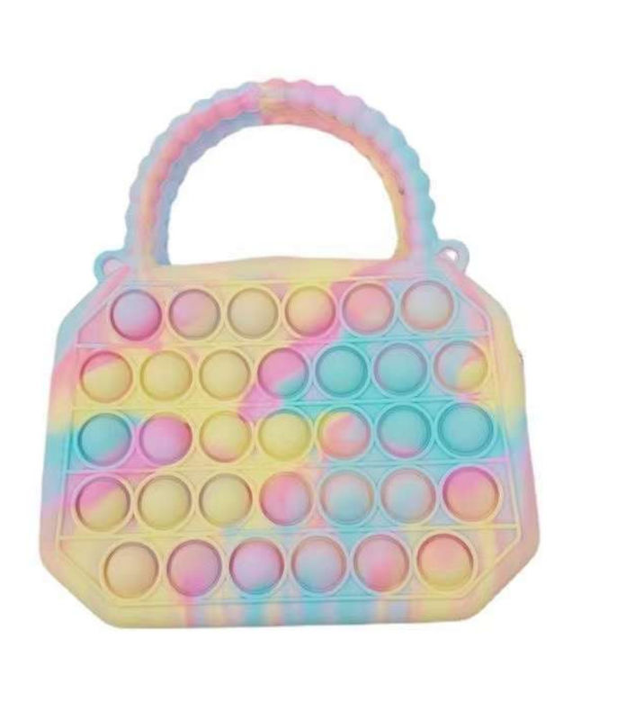Stressmittel Silikon Fidget Spielzeug Taschen Frauen Handtaschen Damen Mädchen Münz Tasche Messenger Kind Taschen Blasen Handtaschen