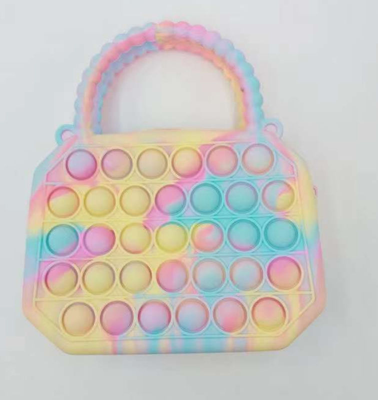 Stressmittel Silikon Fidget Spielzeug Taschen Frauen Handtaschen Damen Mädchen Münz Tasche Messenger Kind Taschen Blasen Handtaschen