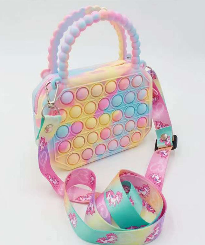 Pop Fidget Toys Silicone Push Bubble Crossbody Tasche Sensorische Stressmittel Erwachsene Kinder Handtasche Münze Tasche Handtasche Geschenke