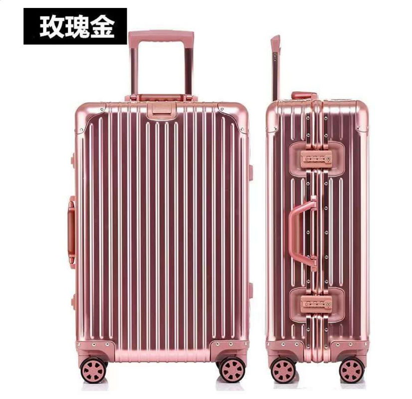 Aluminiumrahmen Reisewagen mit leisen Rädern 24 Zoll langlebige harte Schale kundenspezifisches Reisetaschen Gepäck