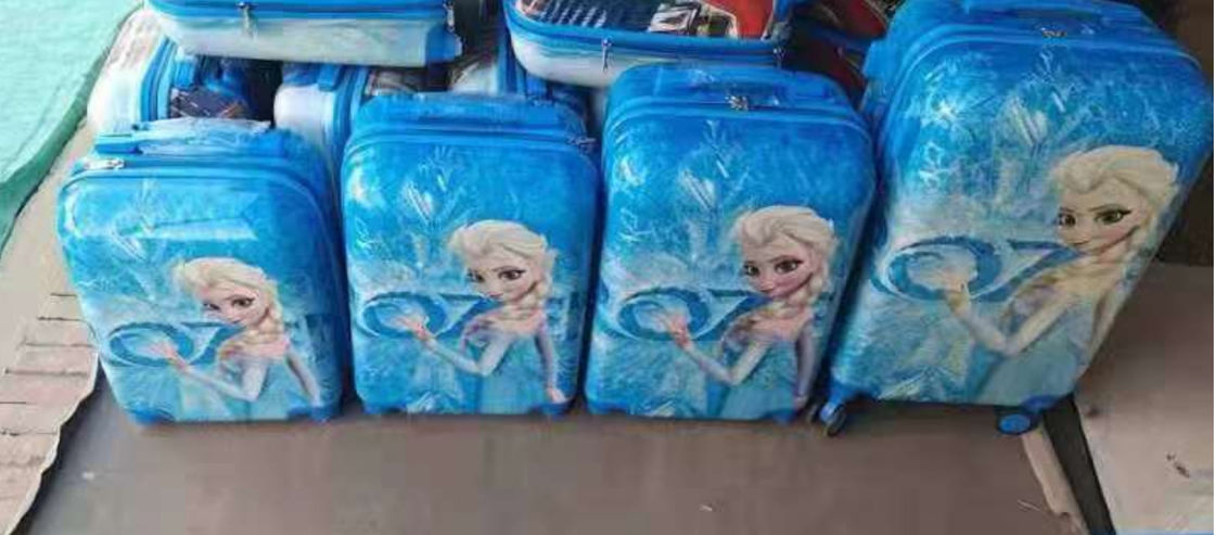 OEM Transparent Clear Custom Design Cartoon Tier Design ABS PC Reisetaschen Kinder Koffer Gepäck