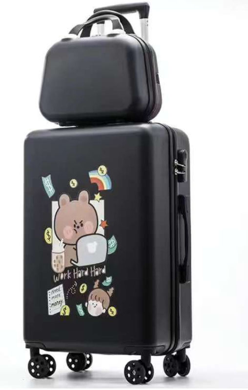 Brandneue Auflistung Abs Liste Gepäck Bordkasten weiblicher Mehrfarbiger PC Hard Shell Gepäck angepasstes Bild Reisen