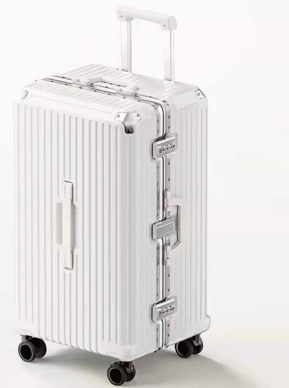 Fabriklieferant Multifunktionales Aluminiumrahmen Gepäckfach Haken Koffer TSA Schloss Gepäckkoffer mit USB-Stecktasse