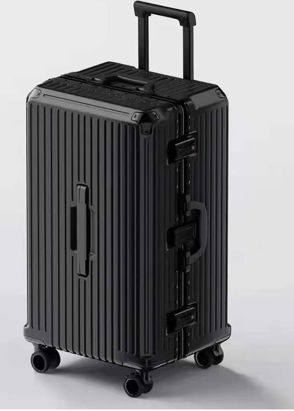 Neue Ankunft Vintage Multifunktionelle Abs Aluminium Gepäck Hardside Trolley Fall Reisegepäck Koffer mit Becherhalter