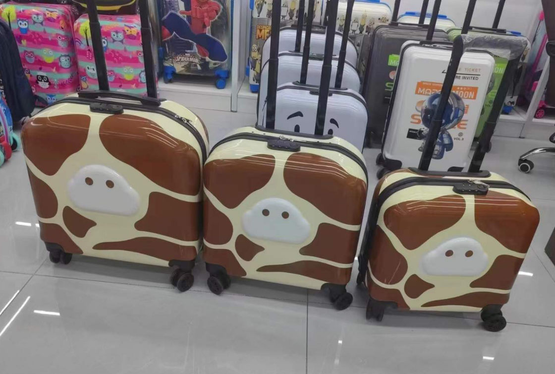 Custom Cartoon Kinder Trolley Case LOGO 18 Zoll 3D Tier Geschenk Boarding Box Universal Rad Kinder Koffer Gepäck