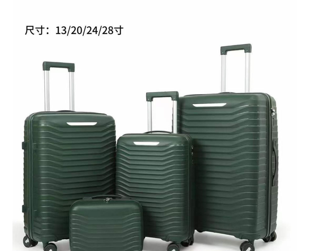 Hot-Selling beliebte Trolley Koffer Dauerhafte Kunststoff PP Gepäckstücke 4pcs Set Trolley Fälle mit Spinner Rädern für Männer