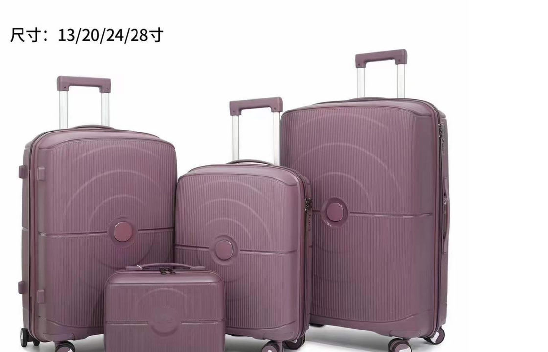4-teiliges Set Leichtgewicht mit Spinner-Koffer TSA Schloss mit anti-Scratch PP Material erweiterbar 20 24 28 Zoll