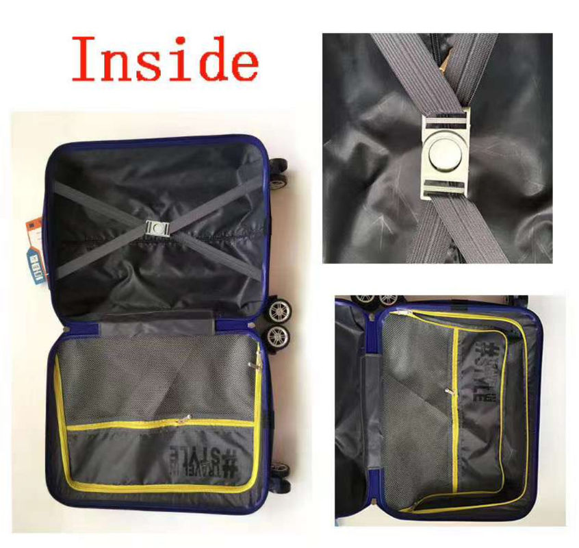 Klassisches Vintage ABS 3-Stücke-Set Trolley-Taschen Harte Schale Reise-Spinner Gepäckkoffer Set