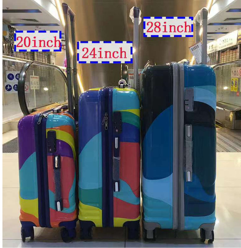 Klassisches Vintage ABS 3-Stücke-Set Trolley-Taschen Harte Schale Reise-Spinner Gepäckkoffer Set