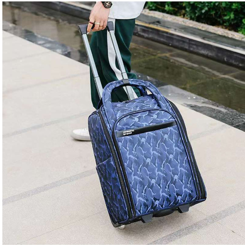 Softside Kinder Gepäck Schulwagen Tasche 4 Räder Reisetasche Junge Rucksack mit Zugstange